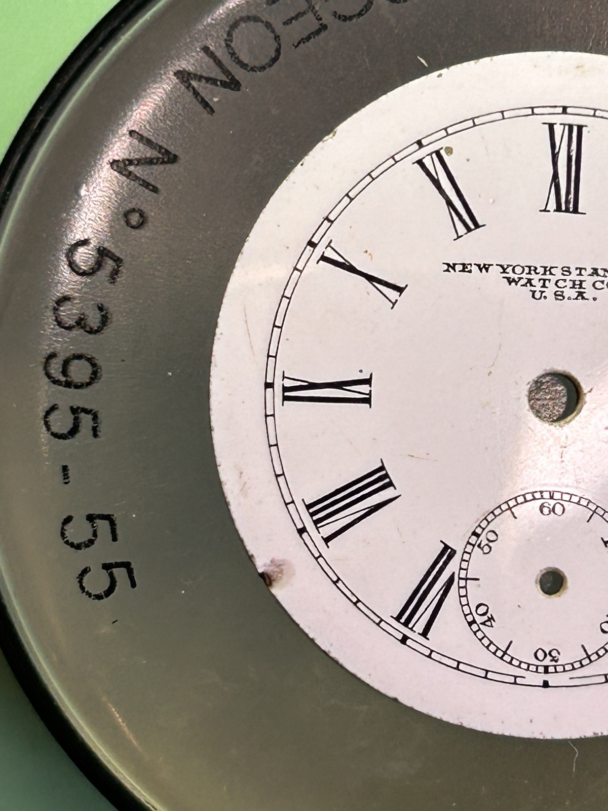 New York Standard Watch Co. USA – Pocket Watch Dial – 34mm