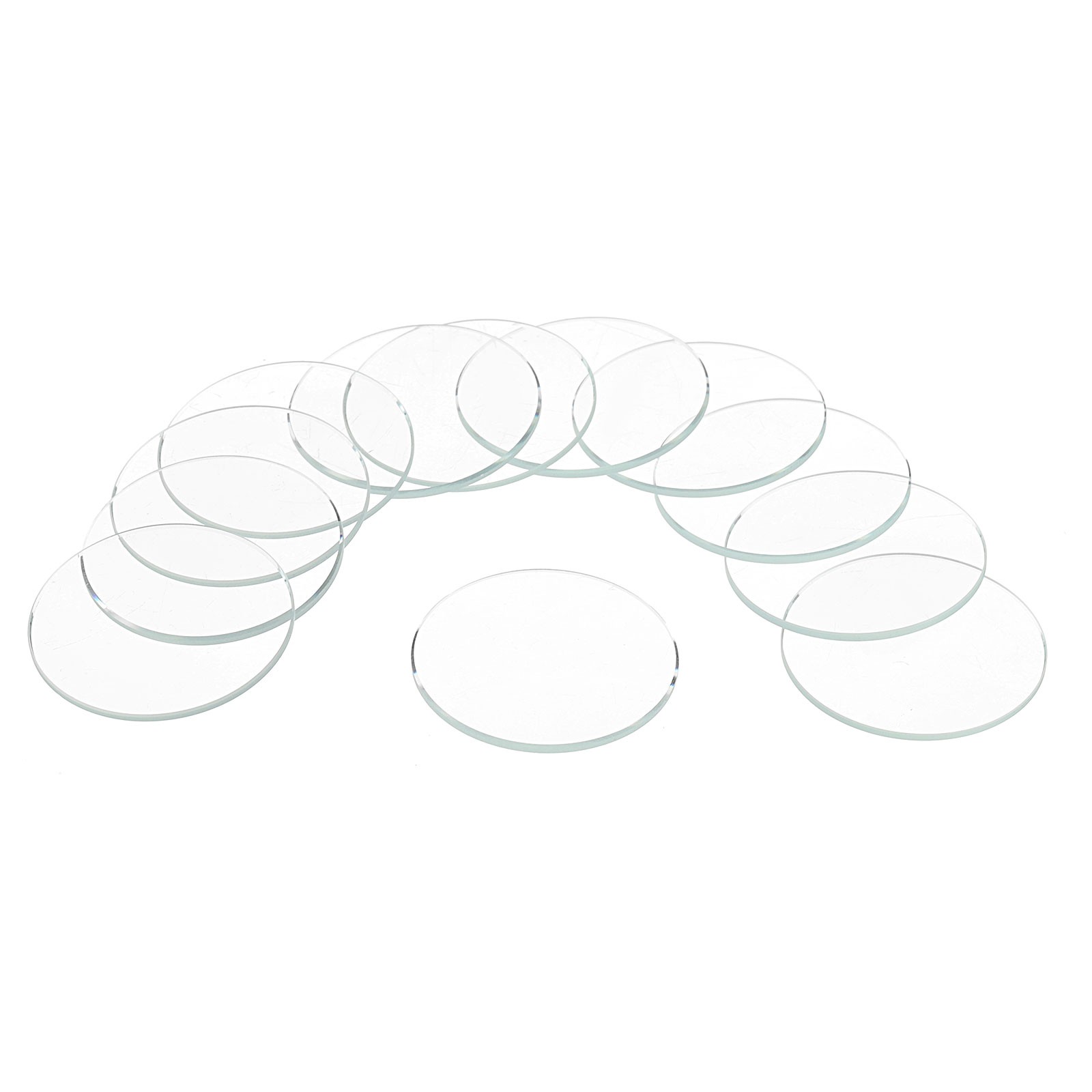 12Pcs, Watch Crystal Glass Lens, 28mm Flat Round Glass Watch Face Crystals Lens