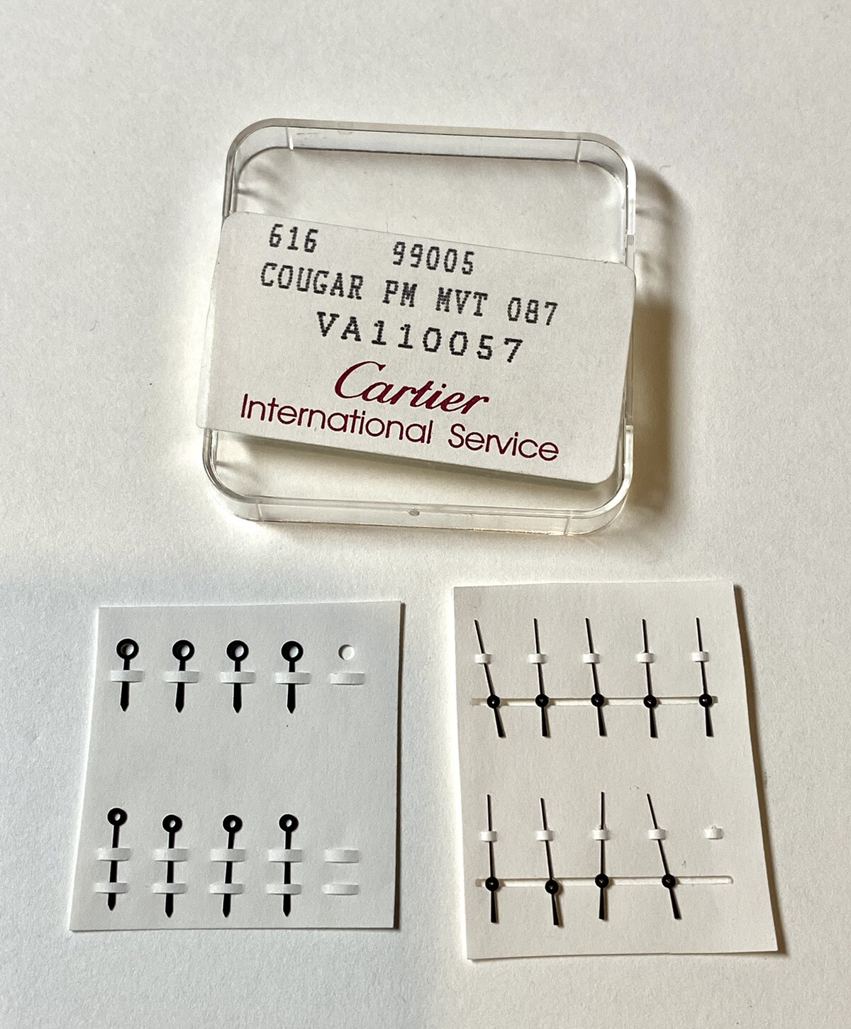Original Cartier Set of Blue 3 Hands Panthere Cougar GM MVT 087 Ref. VA110057