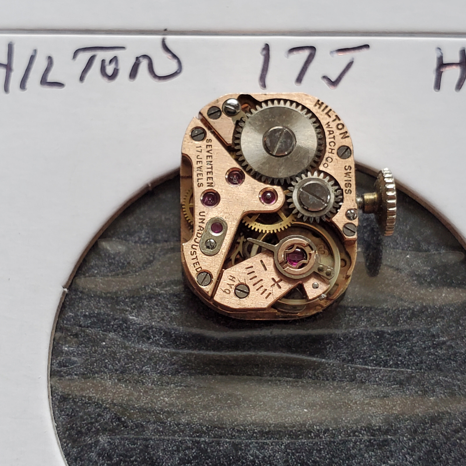 LADIES HILTON 17J HYQ WRIST WATCH MOVEMENT #1347