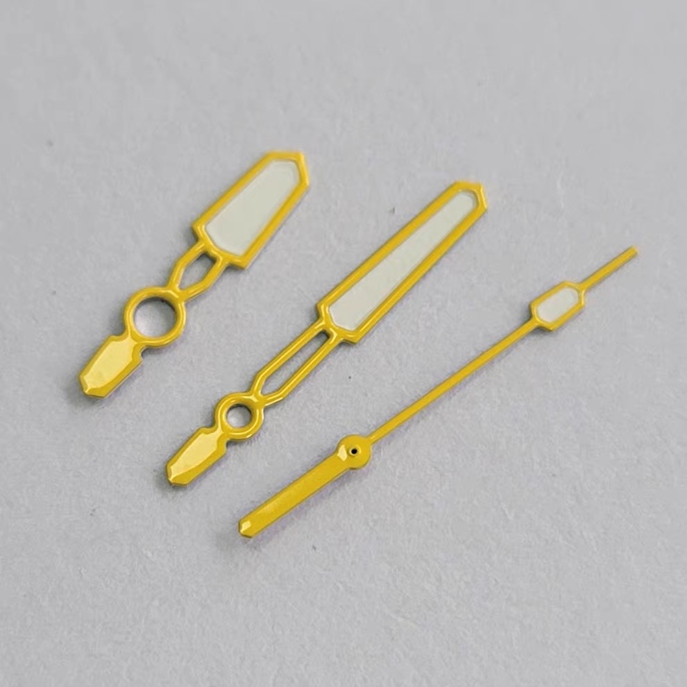 1 Set Yellow Candy Watch Hands For NH35 NH36 ETA2824/2836 Luminous 8x12x12.5mm