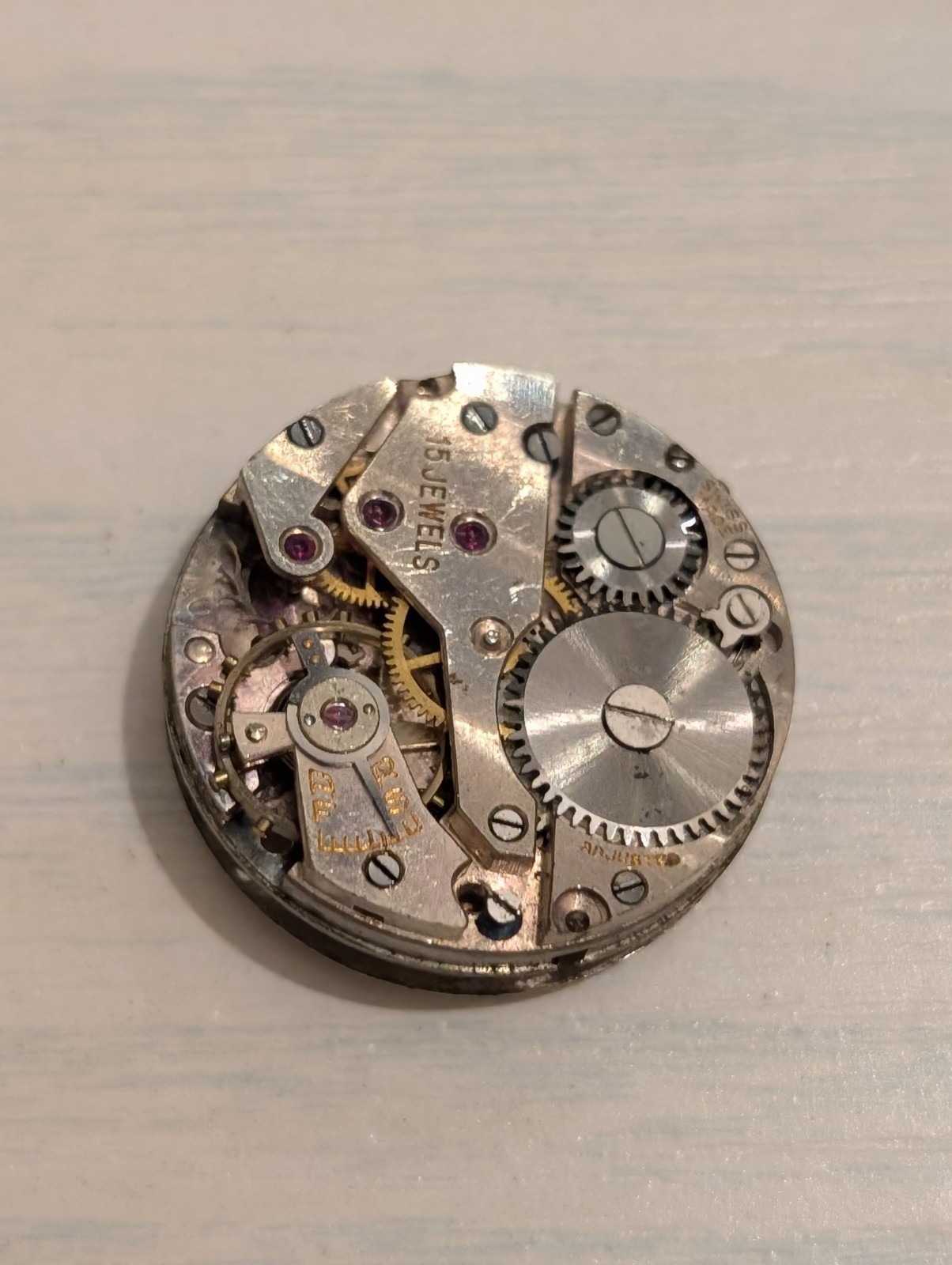 Vintage AS 984 Mechanical Watch Movement (Runs But Untested)