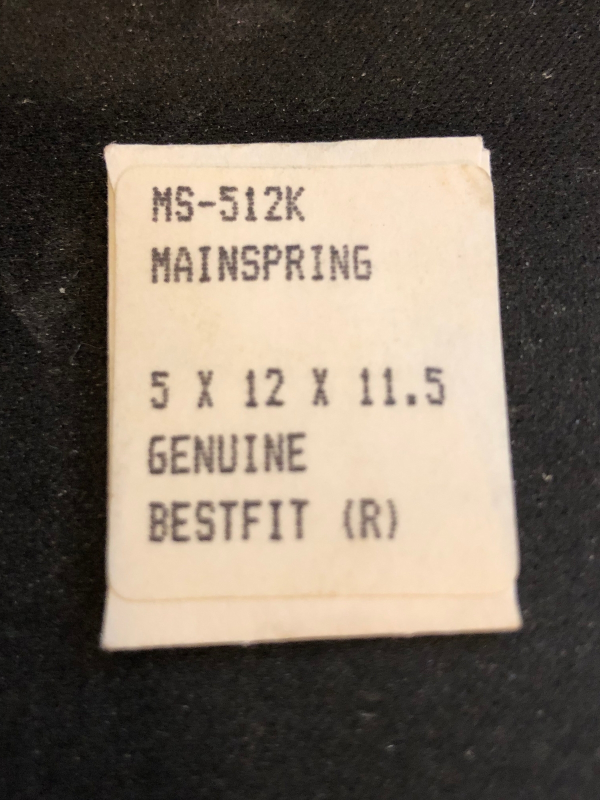 BESTFIT Mainspring 512K for Omega 23.4 (220, 230, 231) – Alloy