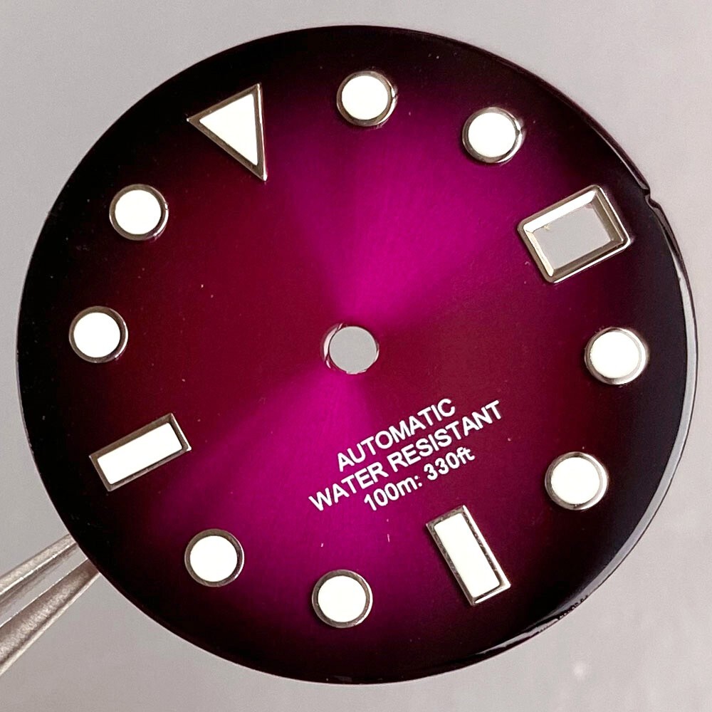 Nologo Gradient Sunburst 29MM Watch Dial Face Set Fit for NH35 NH36 NH72Movement