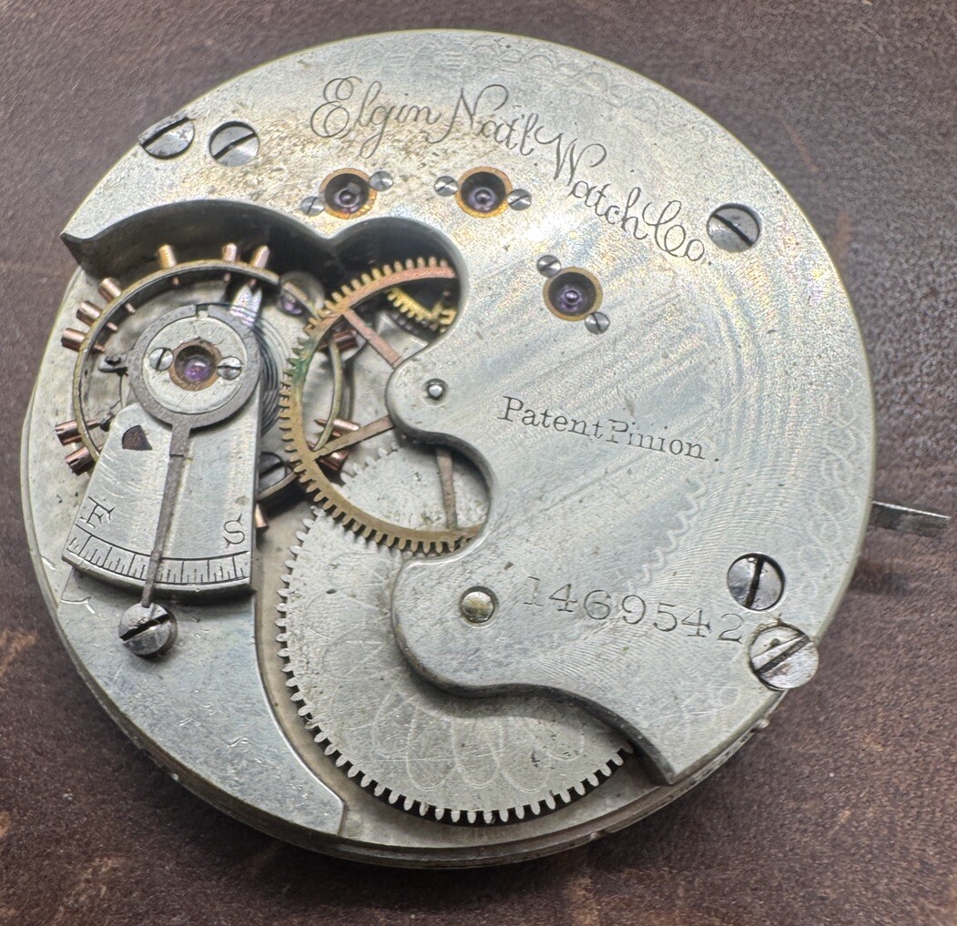 Rare 1884 ELGIN GRADE 67 8S 15J Pocket Watch Movement – For Repair