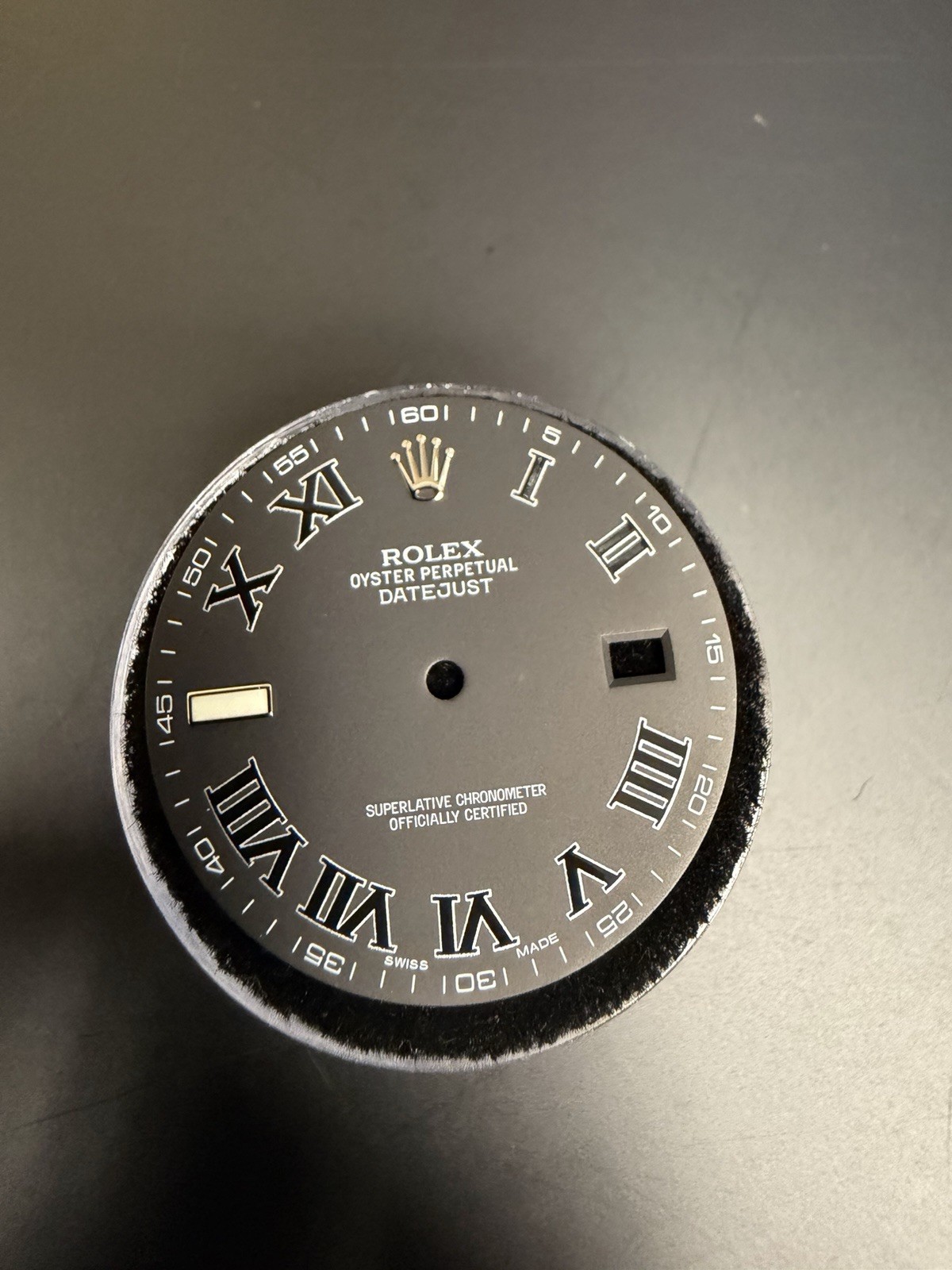 Genuine Rolex Factory Dial Black Roman Datejust 2/II – 41mm 116300, 116334 Slate