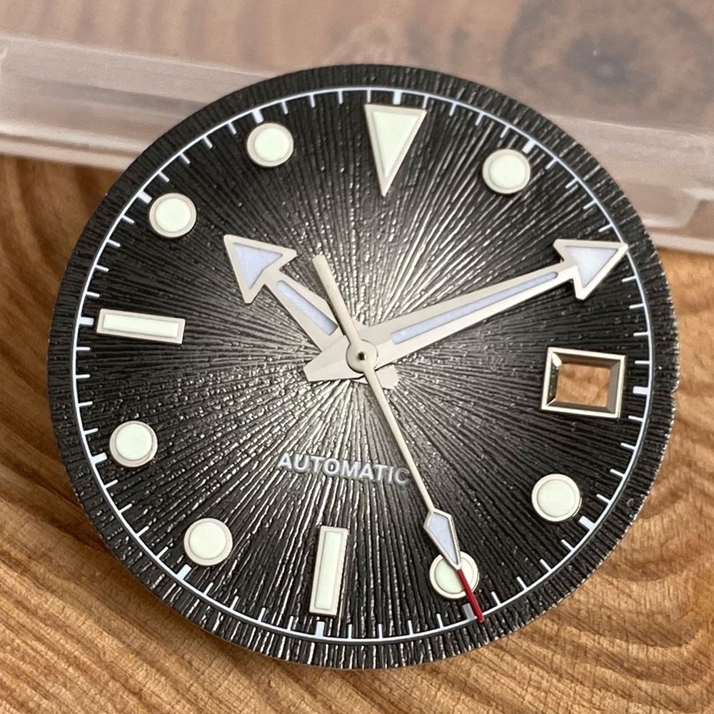 29mm Fashion Textured Watch Dial Sunburst Fit Miyota8215 DG2813 PT5000 ETA2824