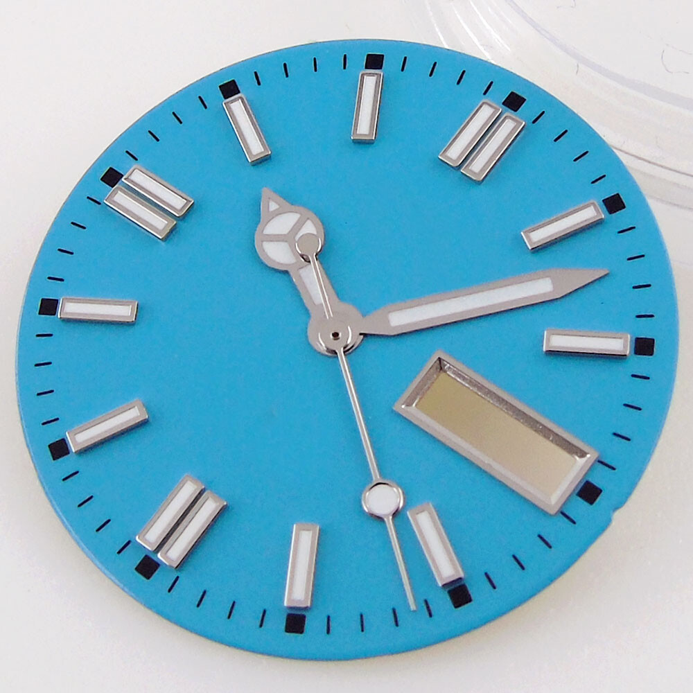 29mm Multicolor Watch Dial Face with Hands Fit NH36/NH36A Date Weekday Window