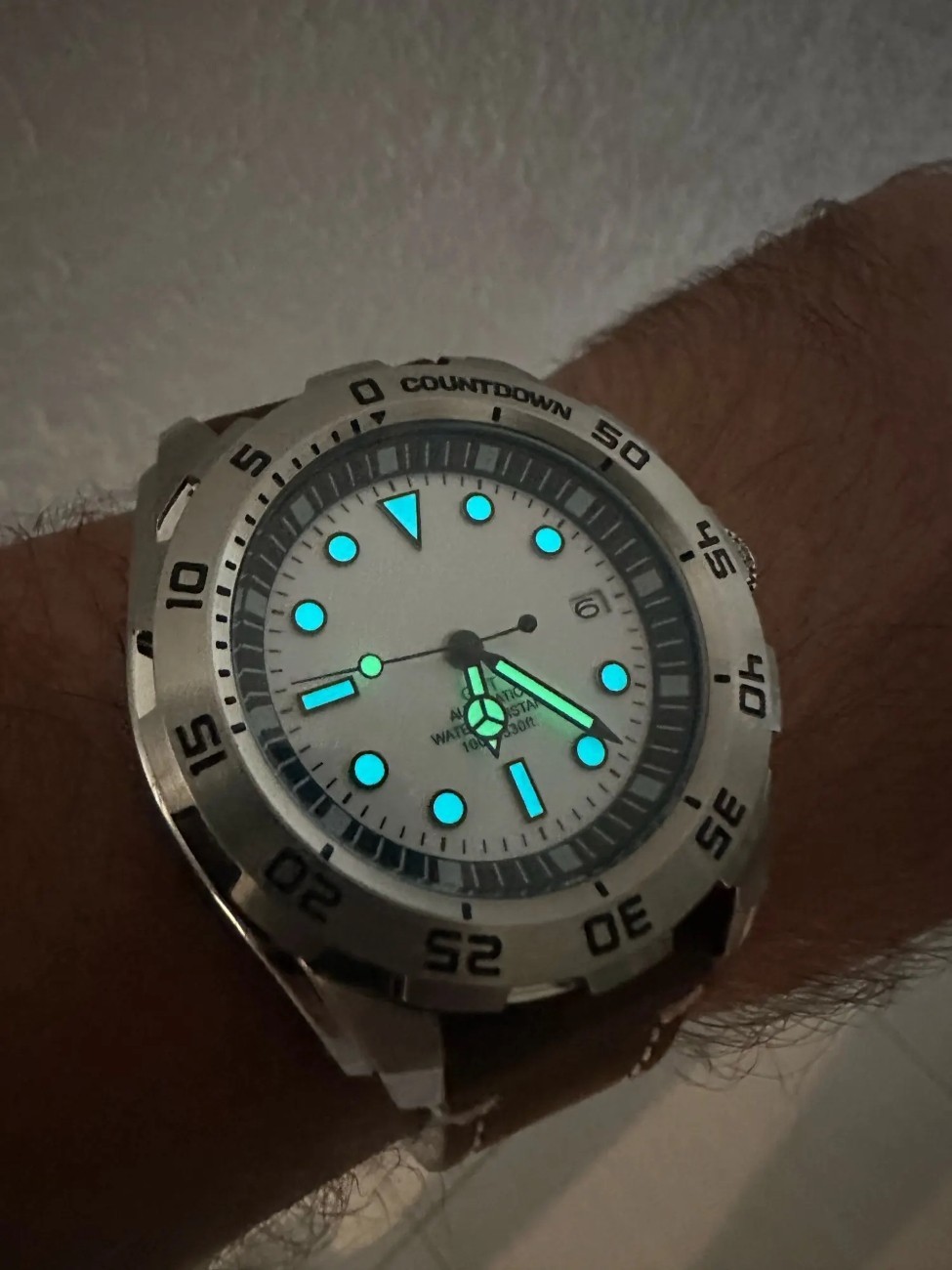 Silver Watch Hands Green Blue Luminous For NH35-34 NH35A NH36 7S36 4R36 Movement
