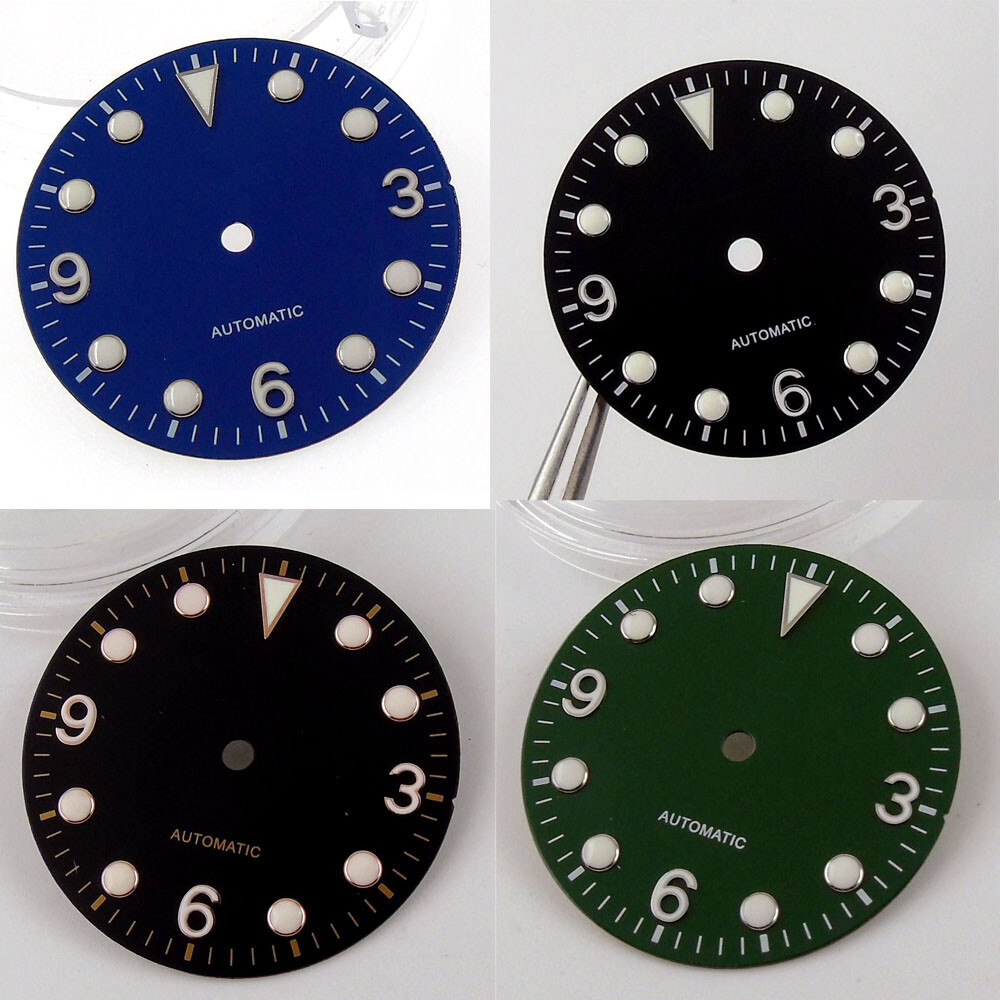 29.2mm Stainless Steel Watch Dial Fit NH35A NH36A Automatic Movement Luminous