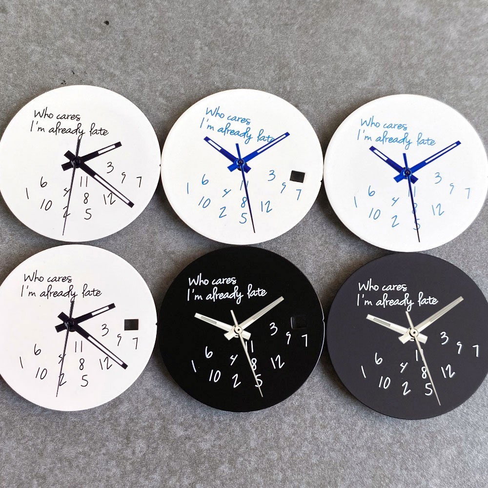 New Fashion “Who Cares,I am Already Late”Dial for NH35 ETA 2824 Miyota 8215 29mm