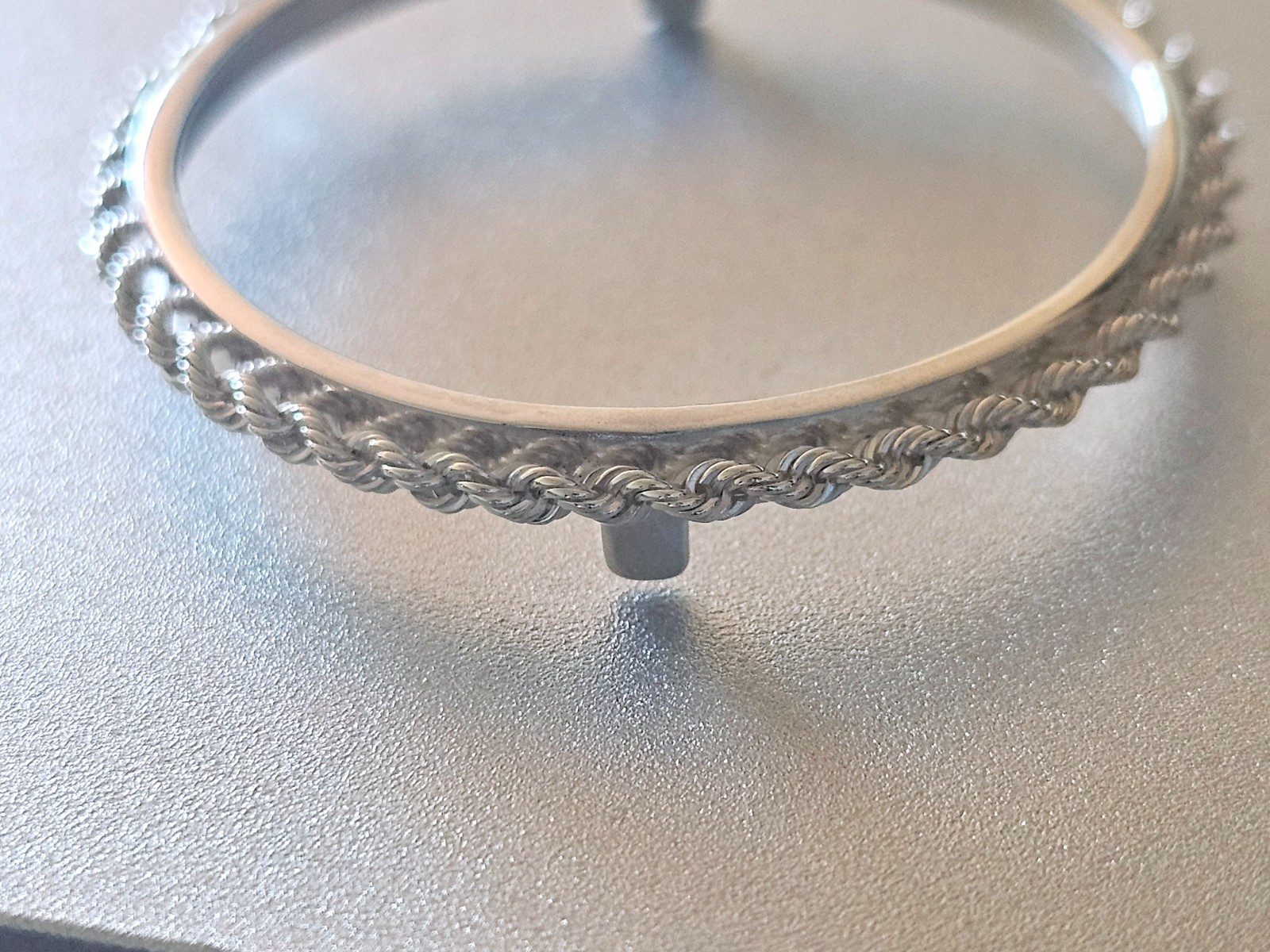 925 Sterling Silver Rope Edge Bezel for 39mm 1 oz Silver Rounds Casino Chips
