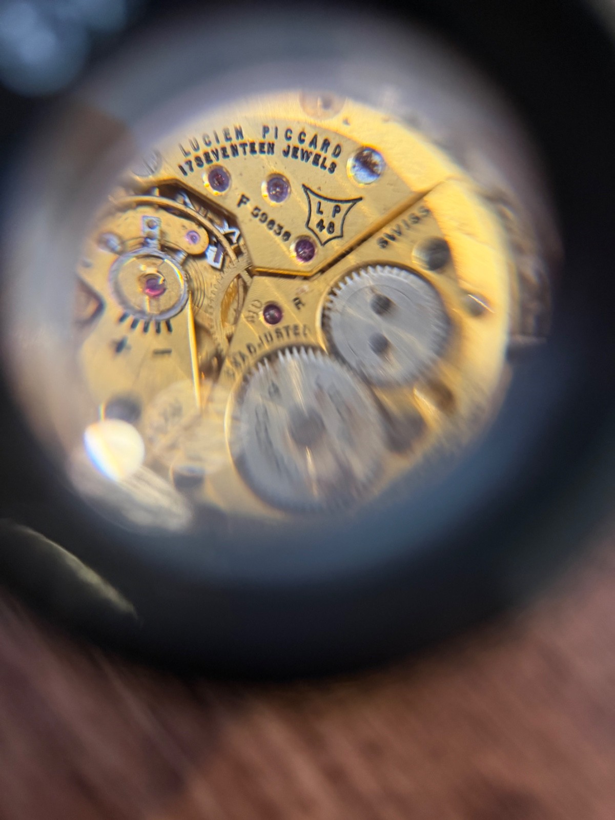 Vintage Lucien Piccard Caliber LP48 17-Jewel Wristwatch Movement Diamonds