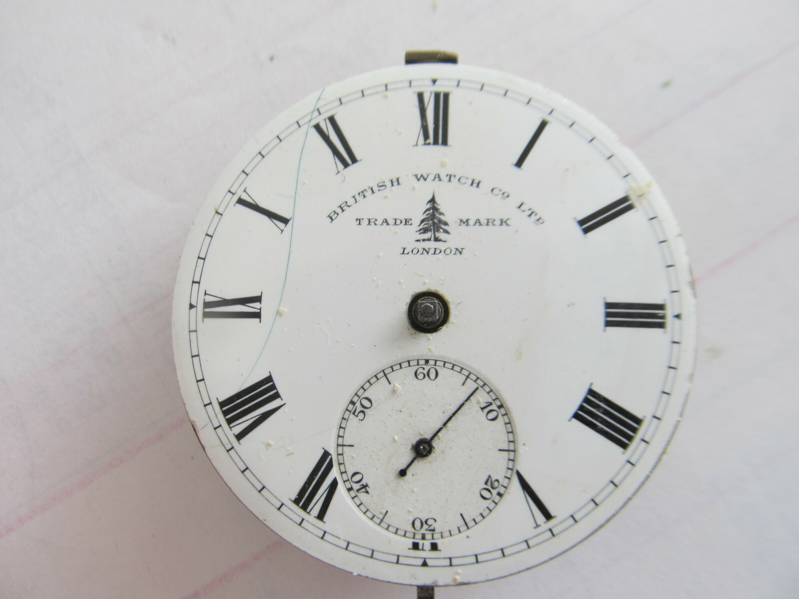 DETACHED LEVER 20 LIGNES POCKET WATCH MOVEMENT BRITISH WATCH Co LONDON