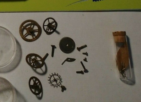 Lot of Various Vintage Watch Parts (Revue, Suiza & Others) for Repairs