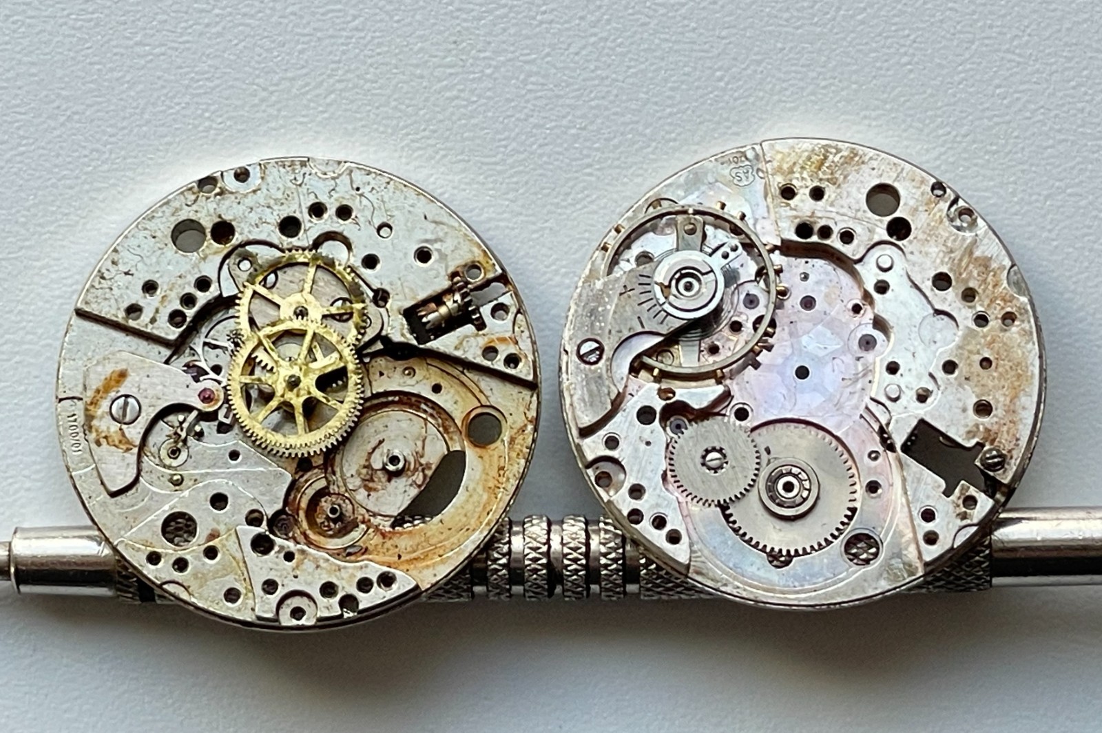Vintage Hilton Rado Elgin Automatic Watch Movement Parts Repair Project Junk Lot