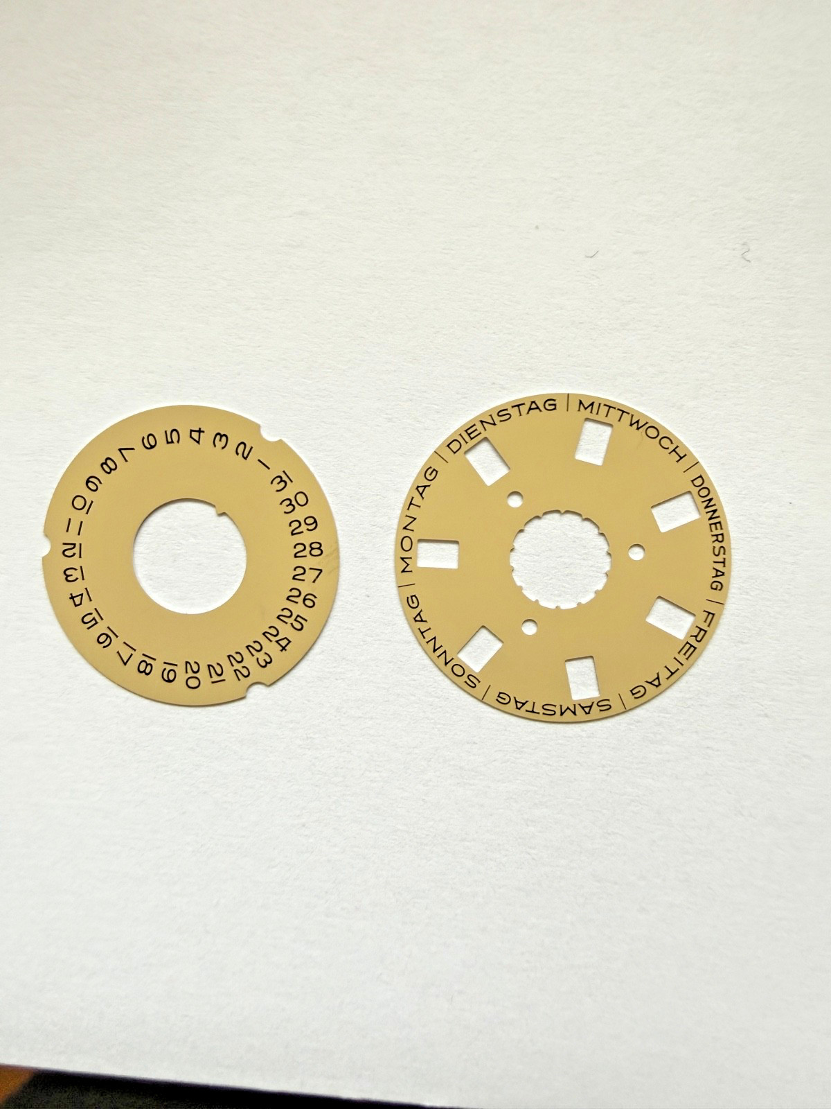 Genuine Rolex 3055 Cali Beige Day Date Disc for Deutsch Model 18038 18048 18078
