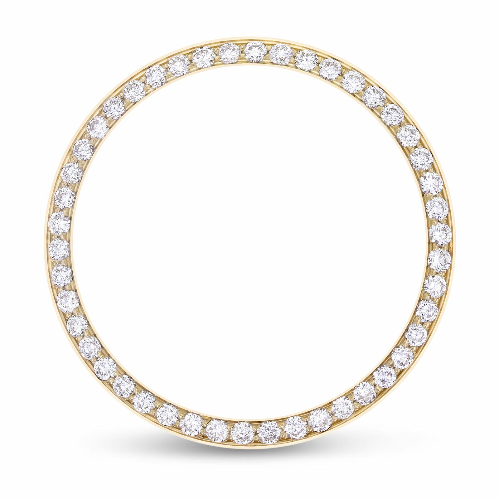 MIDSIZE 1CT BEAD SET NATURAL DIAMOND BEZEL FOR ROLEX 31MM 6824 7518 W/ STEP 18KY