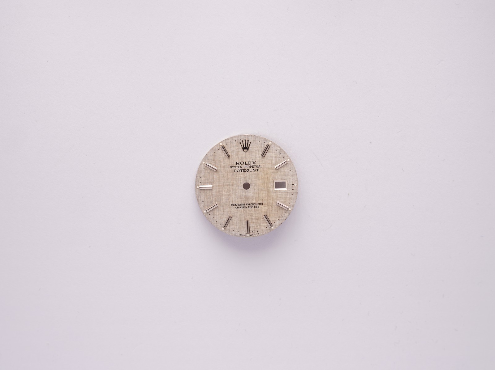 Authentic Rolex Datejust 36mm Champagne Linen Gold Stick Marker Dial 16013 16233