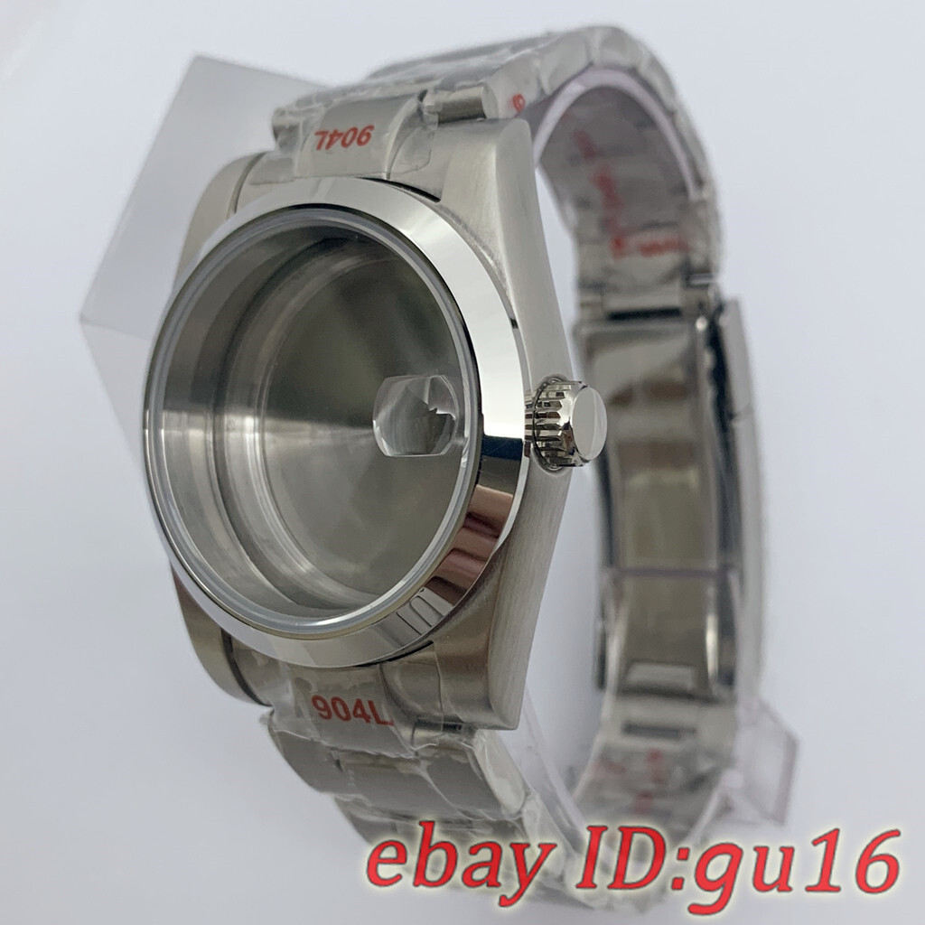 36mm/40mm Brushed silver watch case Fit NH35 NH36 Miyota 8215 821A ETA 2836/2824