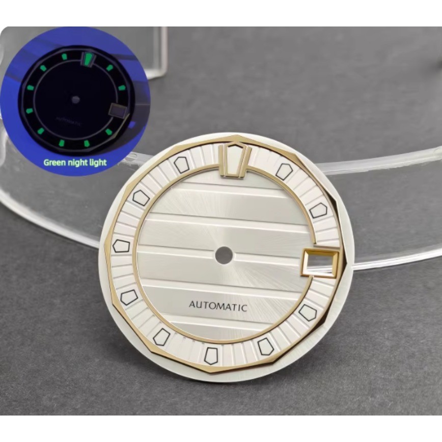 NH35 Dial 28.5mm Green Luminous for NH35/NH36 Movement Watch Parts Watch Dial