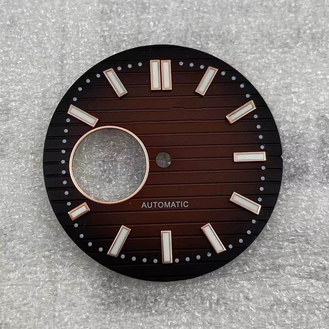 30.5mm Openwork Watch Dial Green Lume for Nh38 Nh70 Movement Watch Accessories