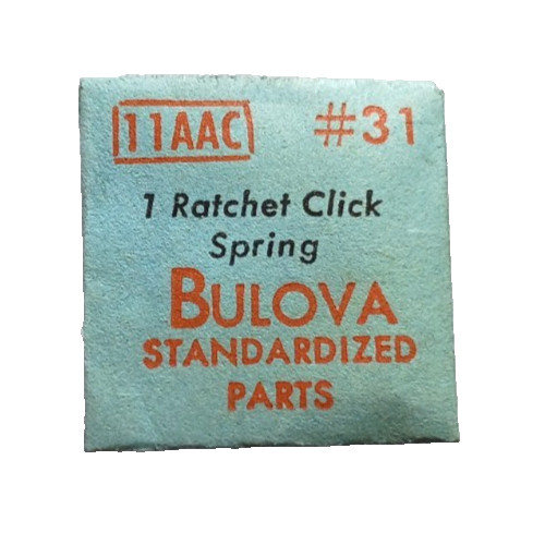 Bulova 11AAC Ratchet Click Spring watch part #31