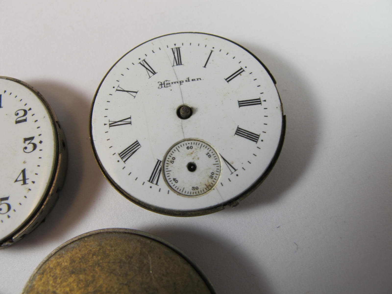 HAMPDEN 4/0 SIZE MOLLY STARK WATCH MOVEEMNTS 5 PIECES WITH NICKEL