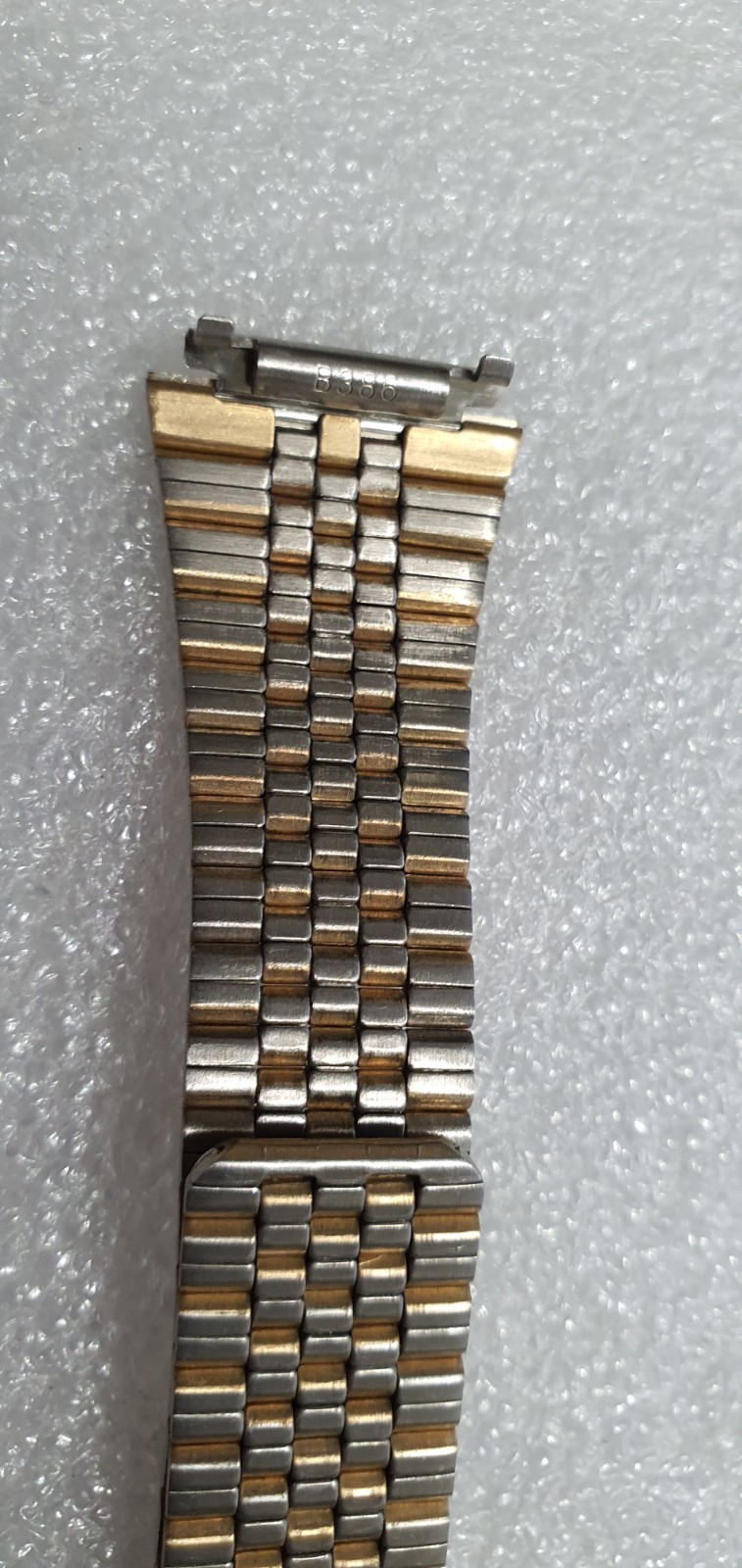 Seiko B386 Gold 12K GF Tops On Stainless Steel Strap Bracelet 18/14mm Authentic