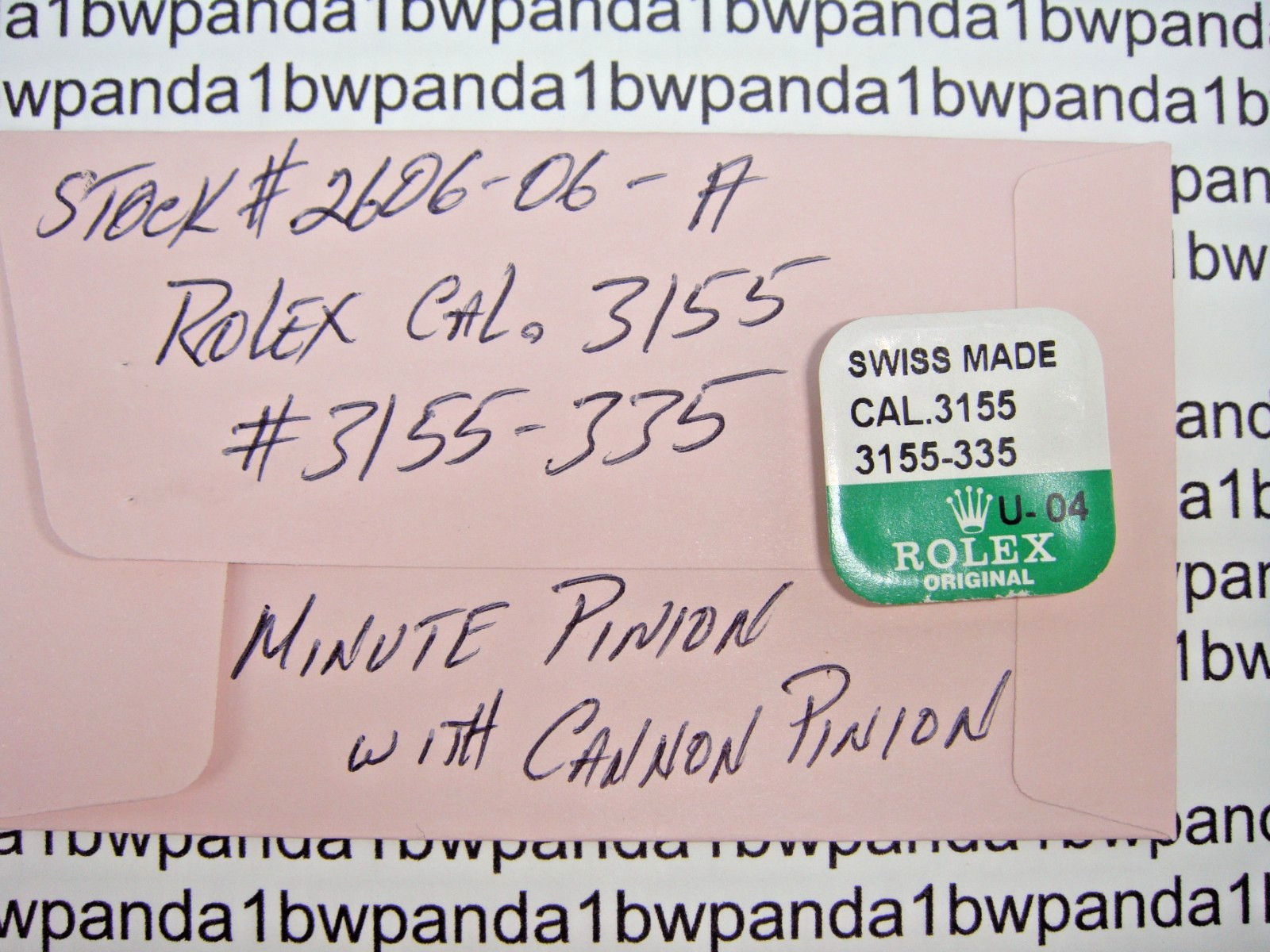 OEM Rolex 3155-335 Minute Wheel with Cannon Pinion NOS==New Sealed