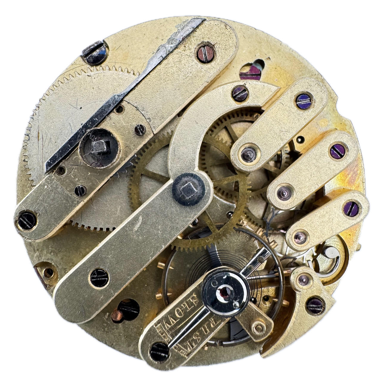 Antique 36mm Unbranded Key Wind Cylinder Escapement Pocket Watch Movement Swiss