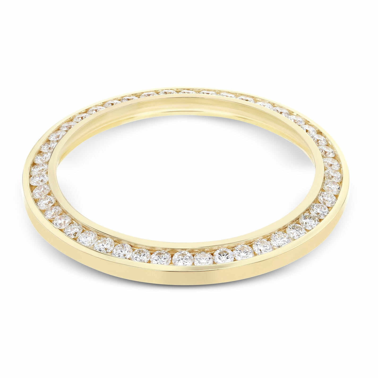 3CT CHANNEL SET 18K YELLOW NATURAL DIAMOND BEZEL FOR ROLEX DATEJUST 41MM 126303