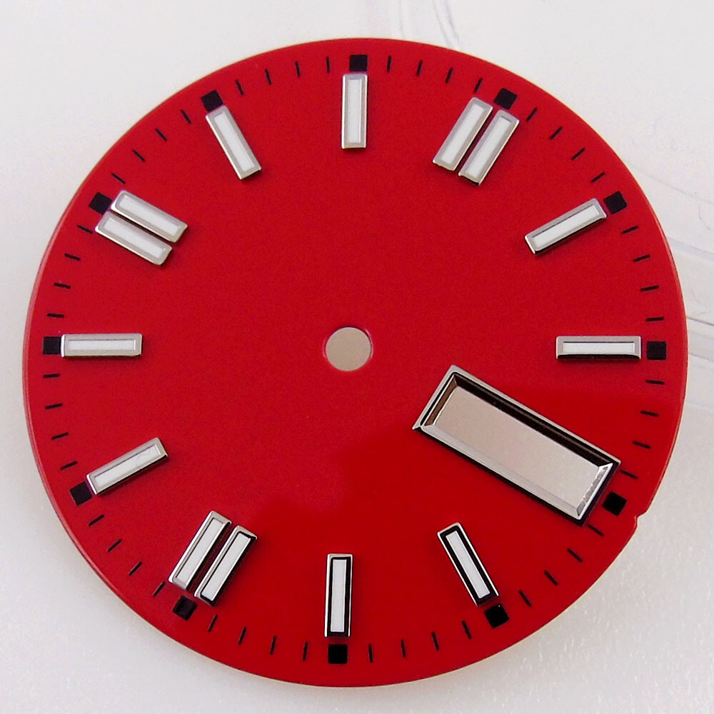 Fit NH36A Movement 29mm Watch Dial Face Accessories Date Week Black White Blue