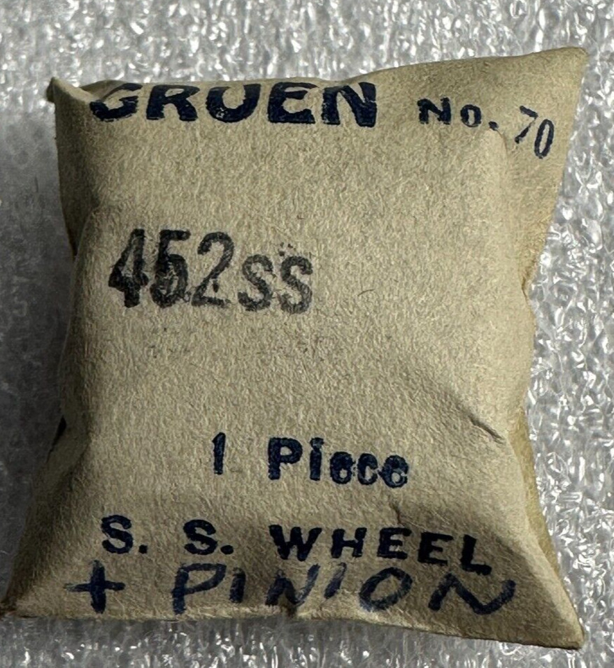 Gruen Factory EB227 CAL452SS WHEEL 4TH AND PINION WATCH REPAIR PART NOS