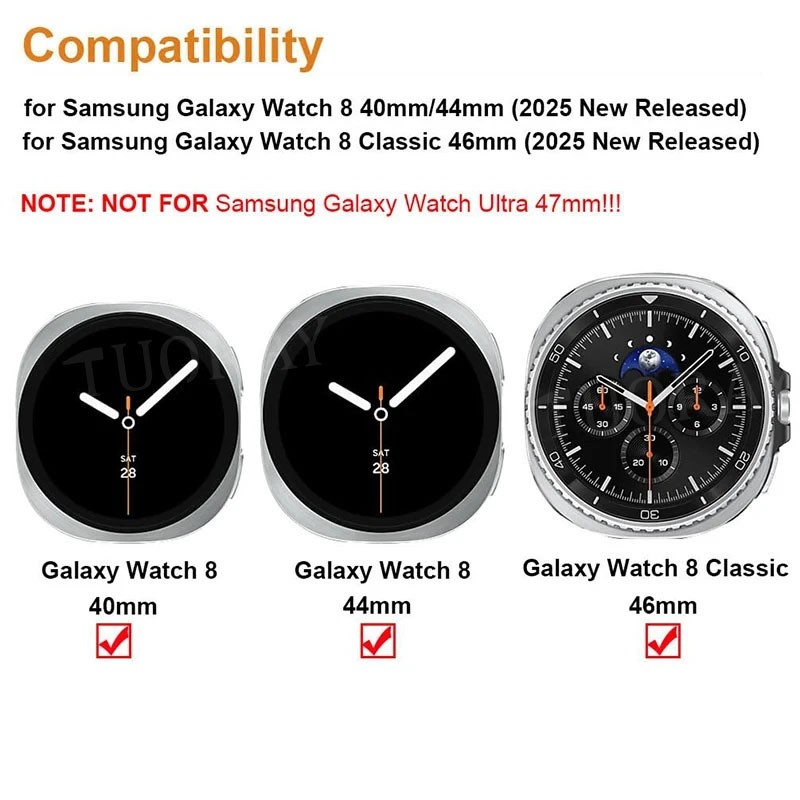 Metal Connector Adapter For Samsung Galaxy Watch 8 40mm 44mm/8 Classic 46mm 2025
