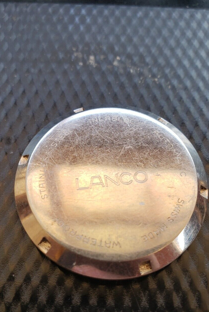 RARE Vintage 50’s 60’s Men’s LANCO Langendorf Case Back SS Automatic Incabloc