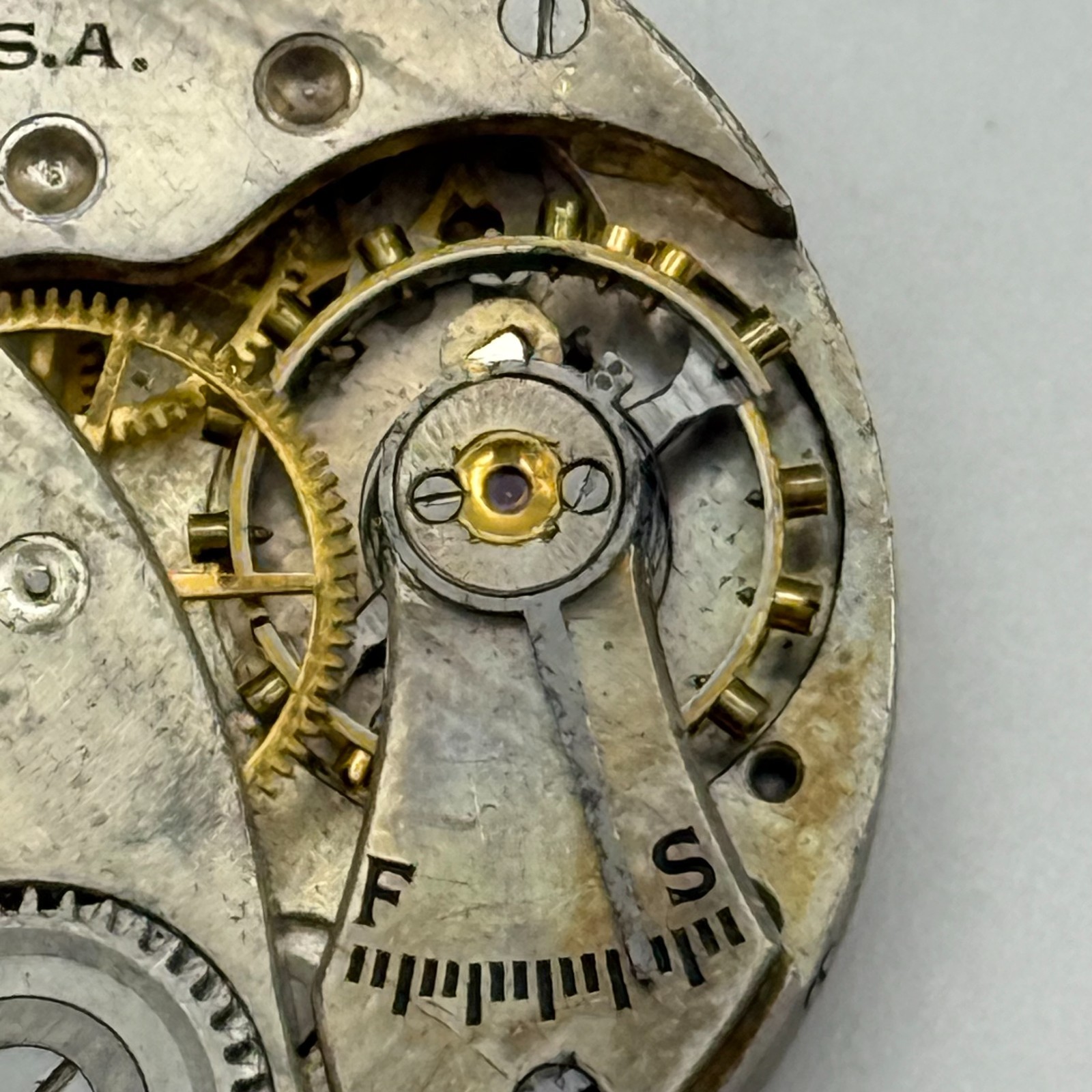 Elgin 463 Model 3 Watch Movement 1921 Antique American Parts Repair Spares 3/0s