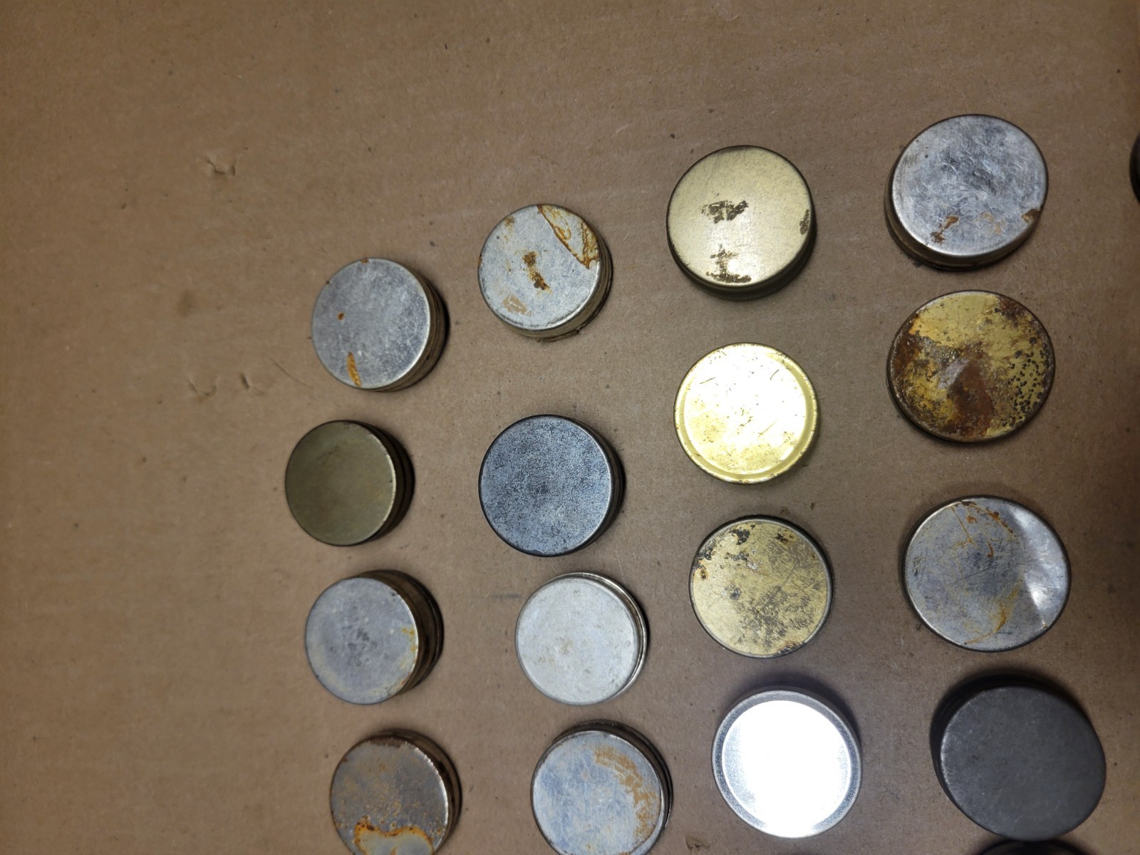 42 Watchmaker Tins for Parts or Movements Complete with Lids 1 1/4” Wide LT4