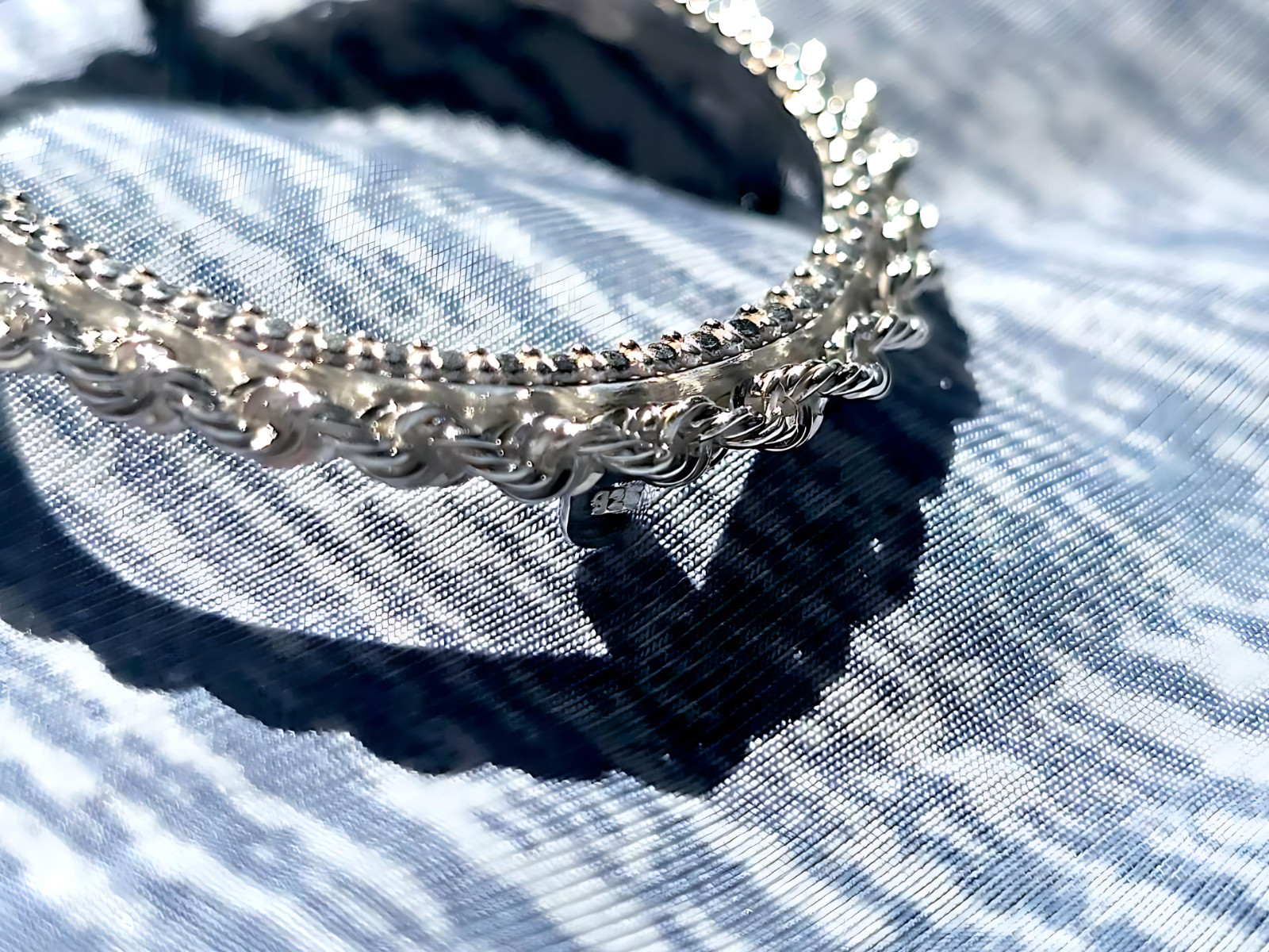 925 Sterling Silver Prong Back Illusion Rope Bezel for 26mm Susan B Anthony