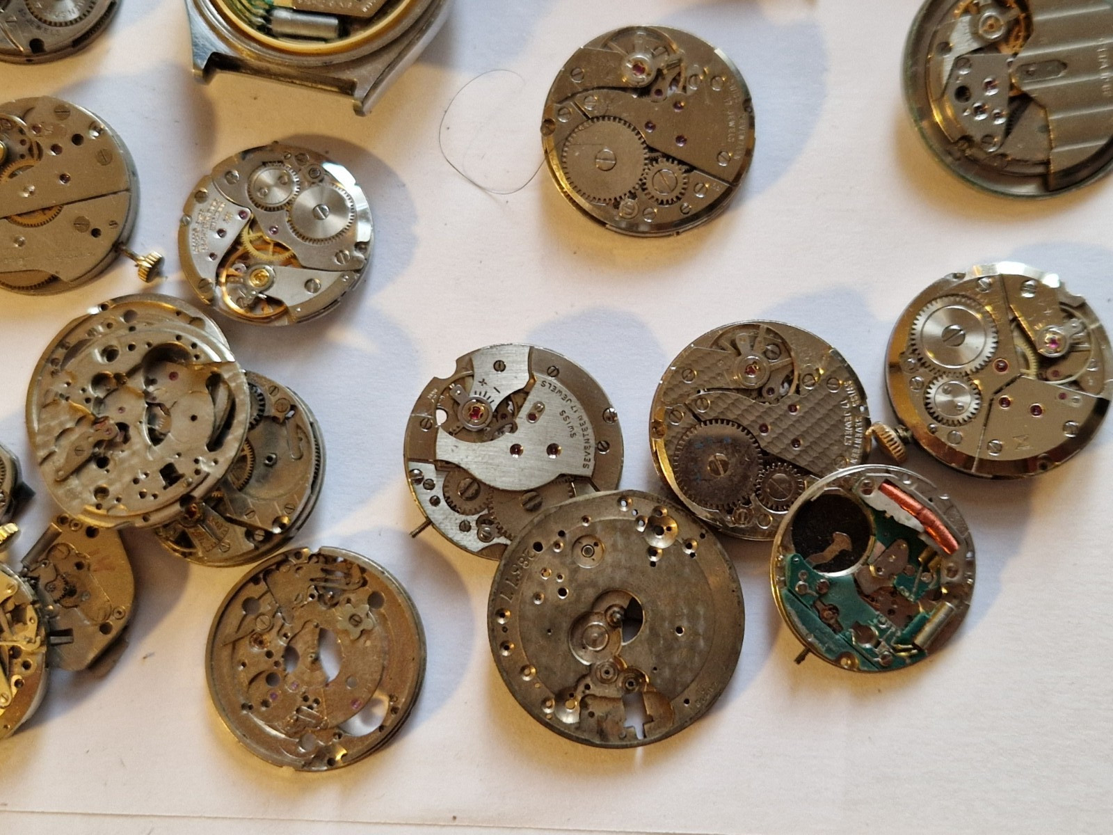 watchmaker movement lot timex rotary Eta Smiths Oris Balco camy mixed