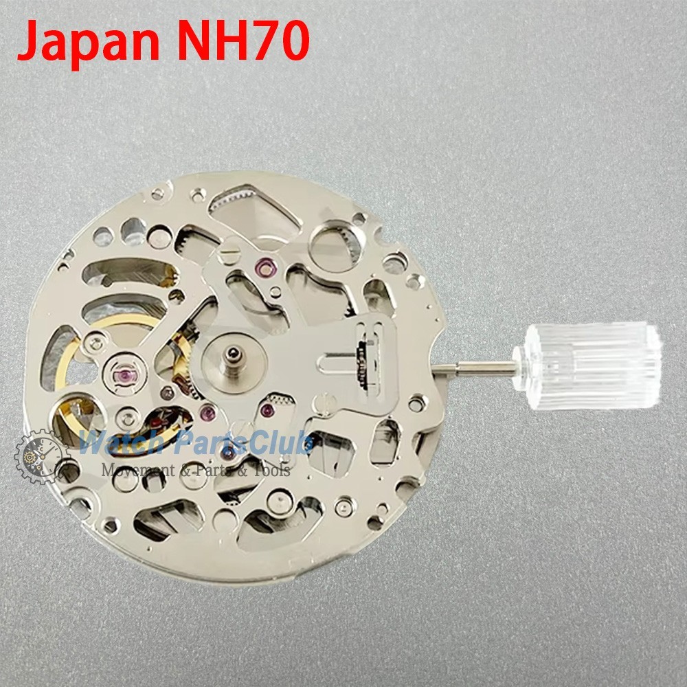 Japan Made NH70 NH70A Automatic Watch Movement Brand New Skeleton 24 Jewels
