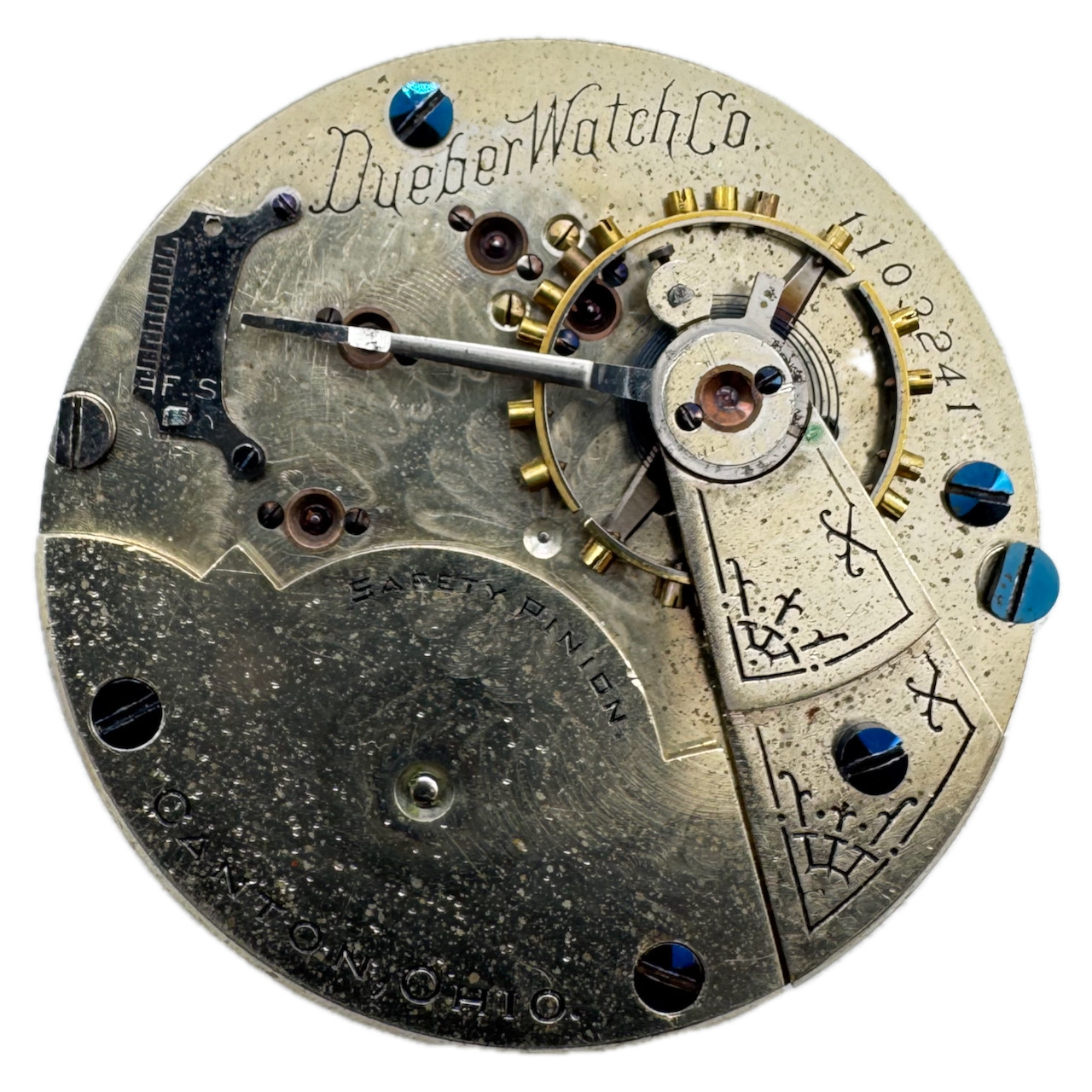 Antique 18s 1897 Hampden 15j Mechanical Open Face Pocket Watch Movement USA