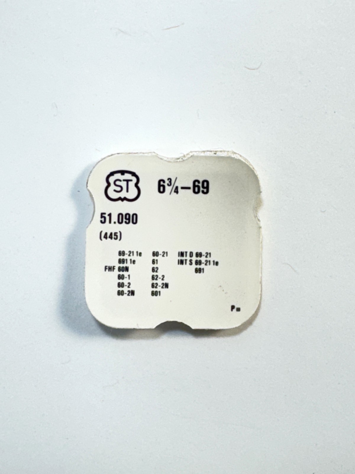 ST Standard 6-3/4-69 #445 51.090 Setting Bridge, NOS Watch Part in Orig. Pkg