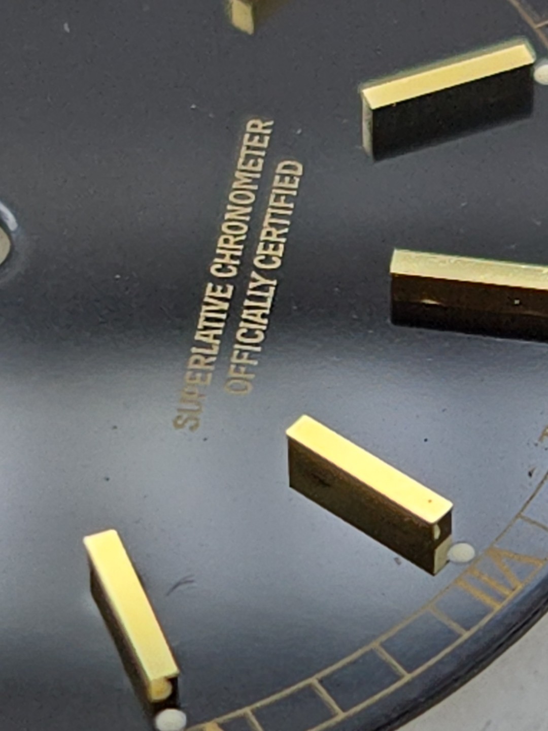 Rolex Dial , President 18038, 18238, Glossy Black Roman Numbers ,Tritium, NOS