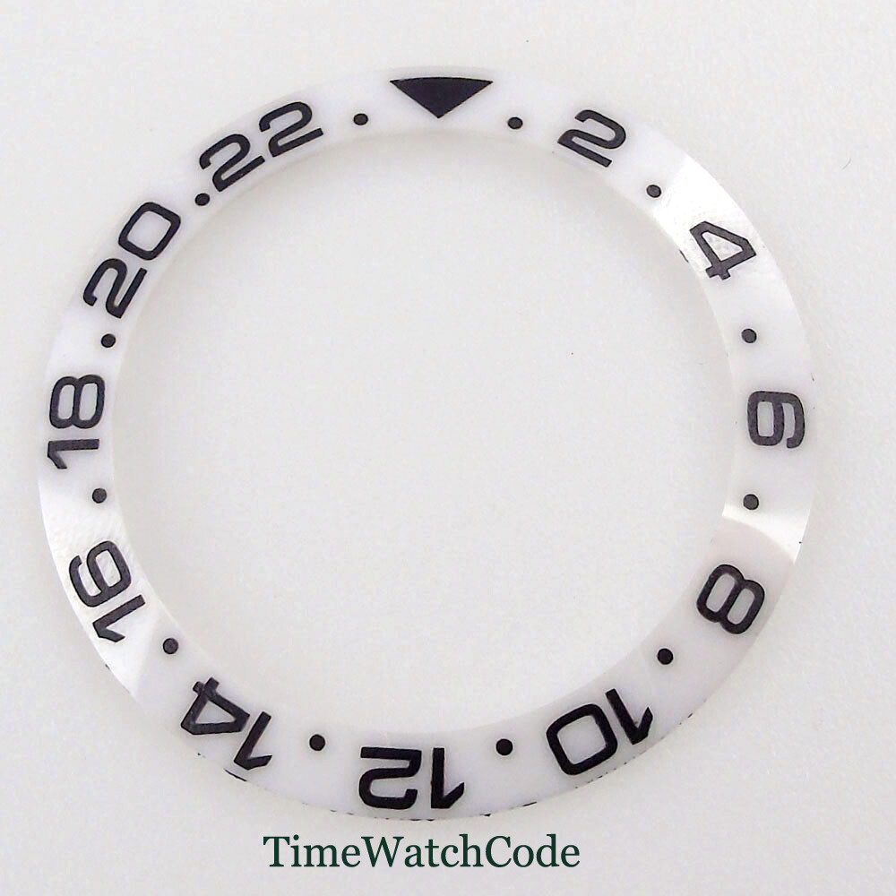 39.8mm Sloped Watch Bezel Insert Ceramic/Alloy Bezel Ring For 43mm Mens Watch