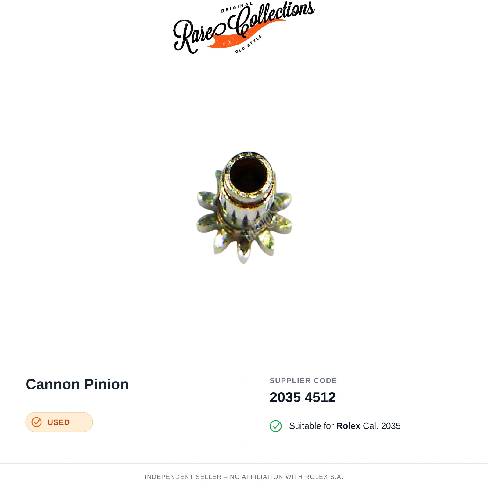 Cannon Pinion for Rolex (cod. 2035 4512) — Used Good Condition