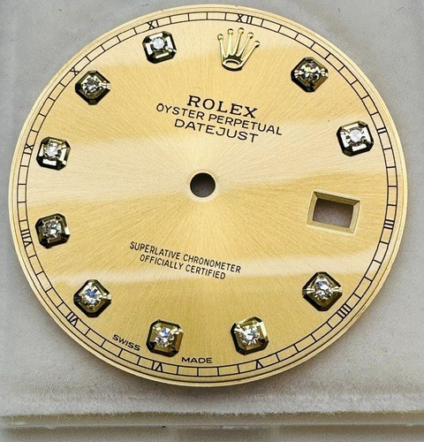 Authentic Rolex Factory Champagne Diamond Dial for Datejust 41 126333 126303