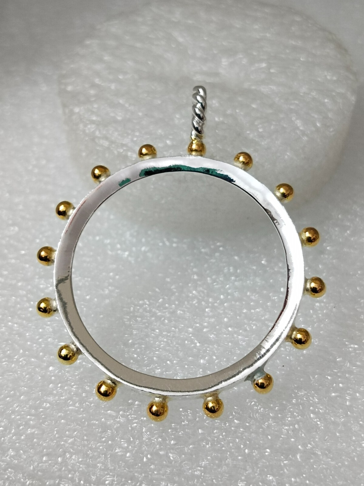 925 Sterling Silver Round Pendant setting prong Blank Bezel Holder Coin