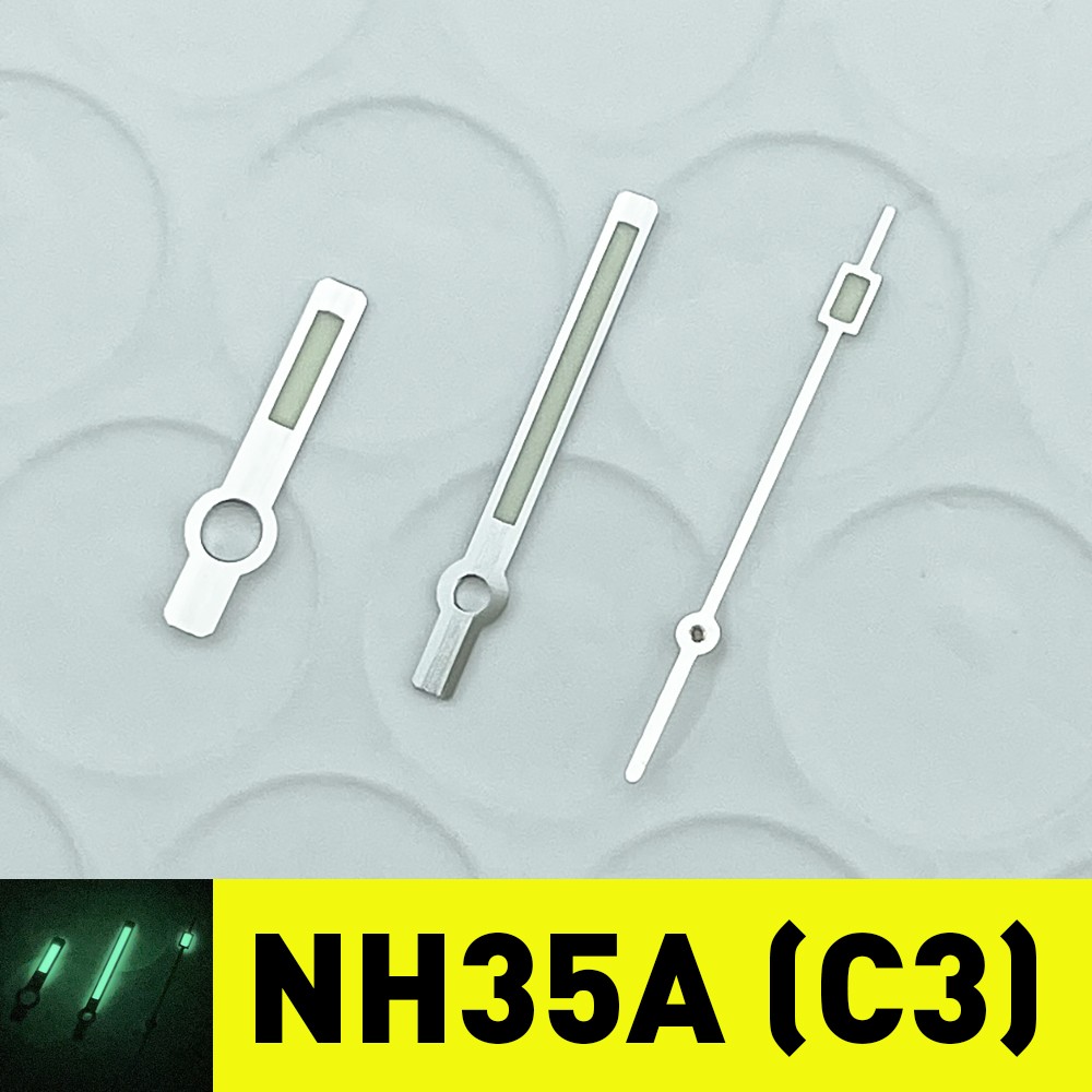 62MAS Style Vintage Watch Hand Set for SKX Fits NH35 NH36 with C3 Lume