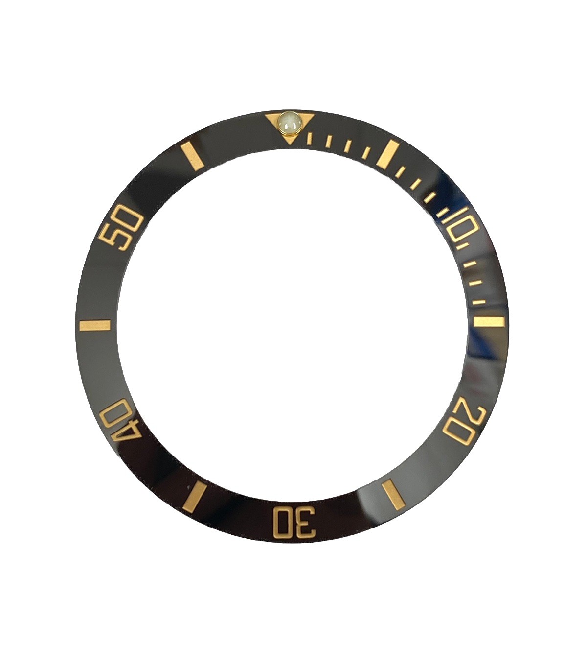 Black/Gold Ceramic Bezel Insert for Rolex 41mm Submariner 126613LN & 126618LN